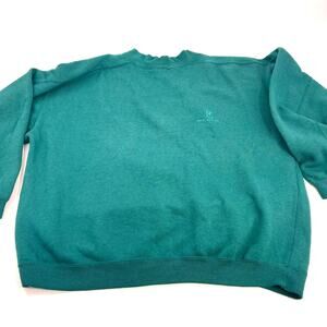 vintage 1980s 1990s XL men's athletic mock neck teal long sleeve Sweater